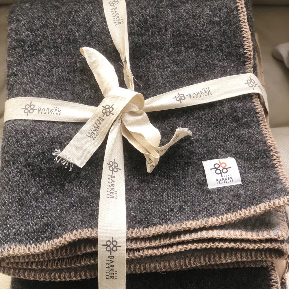Barker Textiles Gray Wool Blanket